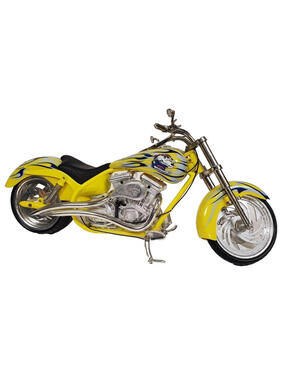 Arlen Ness 16" Iron Legends Outlaw Yellow Motorcycle #4 Die Cast Model Loose